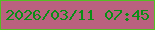 文字の大きさ：3、枠の色：53bf24、背景の色：ba617f、文字の色：098f15 無料ブログパーツのブログ時計