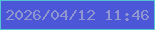 文字の大きさ：4、枠の色：53c4d3、背景の色：4c57d7、文字の色：8f96cf 無料ブログパーツのブログ時計