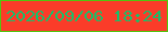 文字の大きさ：4、枠の色：53c50f、背景の色：fb3c29、文字の色：19bf69 無料ブログパーツのブログ時計