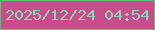 文字の大きさ：4、枠の色：53c56e、背景の色：cb4c8d、文字の色：8bd5b7 無料ブログパーツのブログ時計
