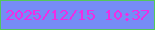 文字の大きさ：2、枠の色：53c85b、背景の色：768cf6、文字の色：ef2de4 無料ブログパーツのブログ時計