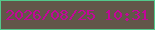 文字の大きさ：5、枠の色：53c88b、背景の色：625649、文字の色：c20798 無料ブログパーツのブログ時計