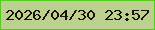 文字の大きさ：5、枠の色：53cc1c、背景の色：bcd08f、文字の色：1b120b 無料ブログパーツのブログ時計