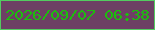 文字の大きさ：3、枠の色：53cc60、背景の色：6d4064、文字の色：1cbe0d 無料ブログパーツのブログ時計