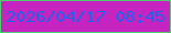文字の大きさ：1、枠の色：53cc71、背景の色：c624c0、文字の色：2761e7 無料ブログパーツのブログ時計