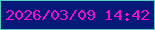 文字の大きさ：2、枠の色：53cdc1、背景の色：051a78、文字の色：ee10cd 無料ブログパーツのブログ時計
