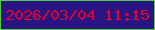 文字の大きさ：3、枠の色：53ce40、背景の色：281483、文字の色：e50028 無料ブログパーツのブログ時計