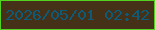 文字の大きさ：5、枠の色：53d222、背景の色：453117、文字の色：0d5a79 無料ブログパーツのブログ時計