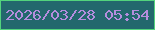 文字の大きさ：2、枠の色：53d37d、背景の色：23686d、文字の色：b58dde 無料ブログパーツのブログ時計
