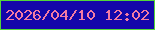文字の大きさ：3、枠の色：53d639、背景の色：1406aa、文字の色：f47ba3 無料ブログパーツのブログ時計