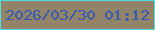 文字の大きさ：5、枠の色：53dbe3、背景の色：938369、文字の色：345ab1 無料ブログパーツのブログ時計