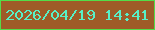 文字の大きさ：2、枠の色：53dc49、背景の色：9e5b28、文字の色：57f0c7 無料ブログパーツのブログ時計