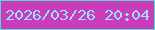 文字の大きさ：3、枠の色：53dcd0、背景の色：ca3cbb、文字の色：98e2f5 無料ブログパーツのブログ時計