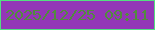 文字の大きさ：4、枠の色：53de81、背景の色：9336b7、文字の色：528b3e 無料ブログパーツのブログ時計