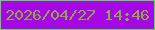 文字の大きさ：5、枠の色：53e148、背景の色：a608e5、文字の色：8fab40 無料ブログパーツのブログ時計