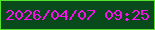 文字の大きさ：2、枠の色：53e22e、背景の色：094a1c、文字の色：f711e9 無料ブログパーツのブログ時計