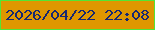 文字の大きさ：4、枠の色：53e436、背景の色：df9700、文字の色：162771 無料ブログパーツのブログ時計