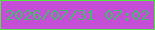文字の大きさ：4、枠の色：53e542、背景の色：c54ed7、文字の色：48b870 無料ブログパーツのブログ時計
