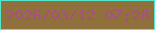 文字の大きさ：5、枠の色：53e8cd、背景の色：90713b、文字の色：a74e87 無料ブログパーツのブログ時計