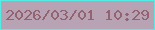 文字の大きさ：3、枠の色：53ede6、背景の色：b7a3b4、文字の色：946370 無料ブログパーツのブログ時計