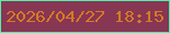 文字の大きさ：5、枠の色：53efab、背景の色：873653、文字の色：d57a23 無料ブログパーツのブログ時計
