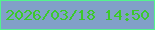 文字の大きさ：5、枠の色：53f38d、背景の色：81a0c8、文字の色：3bca2b 無料ブログパーツのブログ時計