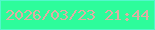 文字の大きさ：5、枠の色：53f6cb、背景の色：2dfc9b、文字の色：dfada3 無料ブログパーツのブログ時計