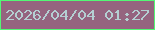 文字の大きさ：1、枠の色：53f775、背景の色：95647f、文字の色：b4cfd2 無料ブログパーツのブログ時計