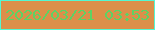 文字の大きさ：1、枠の色：53f7d2、背景の色：dc8f4a、文字の色：5dd264 無料ブログパーツのブログ時計