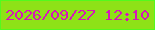 文字の大きさ：4、枠の色：53fa1e、背景の色：8ee217、文字の色：d617b9 無料ブログパーツのブログ時計