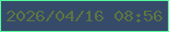 文字の大きさ：5、枠の色：53fa9d、背景の色：364a6a、文字の色：5d7542 無料ブログパーツのブログ時計
