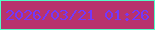 文字の大きさ：5、枠の色：53fdc7、背景の色：b8336d、文字の色：7337fc 無料ブログパーツのブログ時計