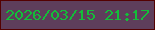 文字の大きさ：4、枠の色：540101、背景の色：5e3e5b、文字の色：13be39 無料ブログパーツのブログ時計