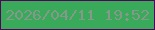 文字の大きさ：5、枠の色：54025d、背景の色：38aa5a、文字の色：84998b 無料ブログパーツのブログ時計
