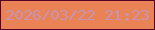 文字の大きさ：4、枠の色：540327、背景の色：e98255、文字の色：c994b2 無料ブログパーツのブログ時計