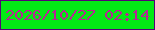 文字の大きさ：1、枠の色：540377、背景の色：03ea15、文字の色：b82594 無料ブログパーツのブログ時計