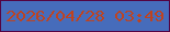 文字の大きさ：3、枠の色：540442、背景の色：466cbb、文字の色：be4320 無料ブログパーツのブログ時計
