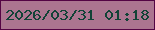 文字の大きさ：3、枠の色：540444、背景の色：ac7590、文字の色：124337 無料ブログパーツのブログ時計