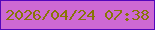 文字の大きさ：3、枠の色：5406bb、背景の色：cd69d3、文字の色：887508 無料ブログパーツのブログ時計