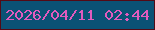文字の大きさ：5、枠の色：540a15、背景の色：0b5275、文字の色：e35bbe 無料ブログパーツのブログ時計
