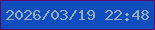 文字の大きさ：2、枠の色：540d63、背景の色：104dbe、文字の色：98acc0 無料ブログパーツのブログ時計