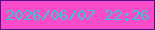 文字の大きさ：3、枠の色：540d91、背景の色：f84bc9、文字の色：37c8cc 無料ブログパーツのブログ時計