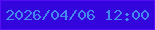 文字の大きさ：1、枠の色：540ef5、背景の色：3305dc、文字の色：4488ef 無料ブログパーツのブログ時計