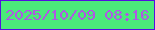 文字の大きさ：1、枠の色：540fe0、背景の色：4bea7a、文字の色：b056e4 無料ブログパーツのブログ時計