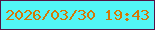 文字の大きさ：3、枠の色：541245、背景の色：52f5f6、文字の色：d37806 無料ブログパーツのブログ時計