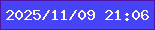 文字の大きさ：2、枠の色：5412a5、背景の色：4744f7、文字の色：fff7e4 無料ブログパーツのブログ時計
