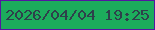 文字の大きさ：1、枠の色：5416a1、背景の色：1cac5c、文字の色：2e404b 無料ブログパーツのブログ時計
