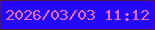 文字の大きさ：2、枠の色：541845、背景の色：2409f8、文字の色：ed6ab3 無料ブログパーツのブログ時計