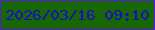 文字の大きさ：3、枠の色：5419e1、背景の色：186704、文字の色：1510c2 無料ブログパーツのブログ時計