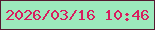 文字の大きさ：2、枠の色：541a30、背景の色：9ce9bc、文字の色：d81c5e 無料ブログパーツのブログ時計